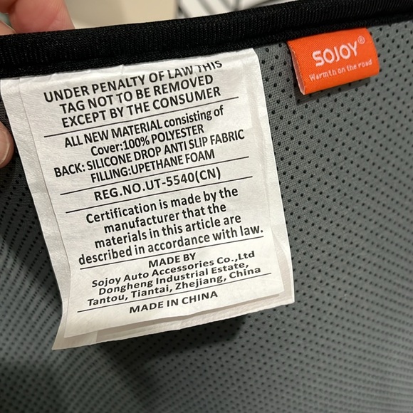 Sojoy IsoTowel Microfiber Car Seat Black Cloth Cover Quick-Dry w/ Non-Slip Back. - Picture 15 of 16